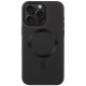 Шкіряний чохол Bonbon Leather Metal Style with MagSafe для Apple iPhone 13 Pro (6.1") Чорний / Black