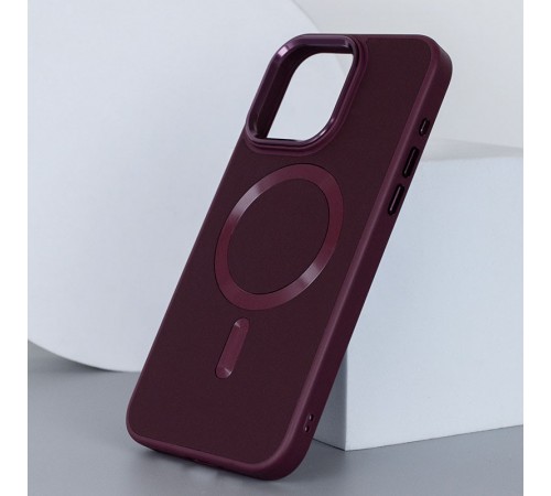 Шкіряний чохол Bonbon Leather Metal Style with MagSafe для Apple iPhone 14 Pro (6.1") Бордовий / Plum Шкіряний чохол Bonbon Leather Metal Style with MagSafe для Apple iPhone 14 Pro (6.1") Бордовий / Plum