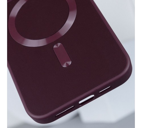 Шкіряний чохол Bonbon Leather Metal Style with MagSafe для Apple iPhone 14 Pro (6.1") Бордовий / Plum Шкіряний чохол Bonbon Leather Metal Style with MagSafe для Apple iPhone 14 Pro (6.1") Бордовий / Plum