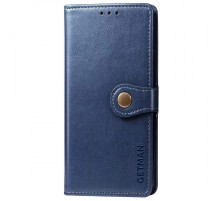 Шкіряний чохол книжка GETMAN Gallant (PU) для TECNO Spark 10 Синій