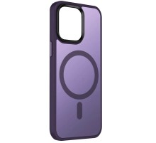 TPU+PC чохол Metal Buttons with MagSafe Colorful для Apple iPhone 15 Plus (6.7") Темно-фіолетовий