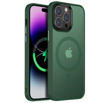 TPU+PC чохол Metal Buttons with MagSafe Colorful для Apple iPhone 15 Pro (6.1") Зелений
