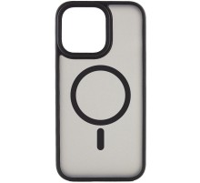 TPU+PC чохол Metal Buttons with MagSafe для Apple iPhone 15 Pro Max (6.7") Чорний