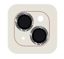 Захисне скло Metal Shine на камеру (в упак.) для Apple iPhone 15 (6.1") / 15 Plus (6.7") Срібний / Silver