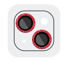 Захисне скло Metal Shine на камеру (в упак.) для Apple iPhone 15 (6.1") / 15 Plus (6.7") Червоний / Red