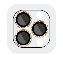 Захисне скло Metal Shine на камеру (в упак.) для Apple iPhone 15 Pro (6.1") / 15 Pro Max (6.7") Золотий / Gold