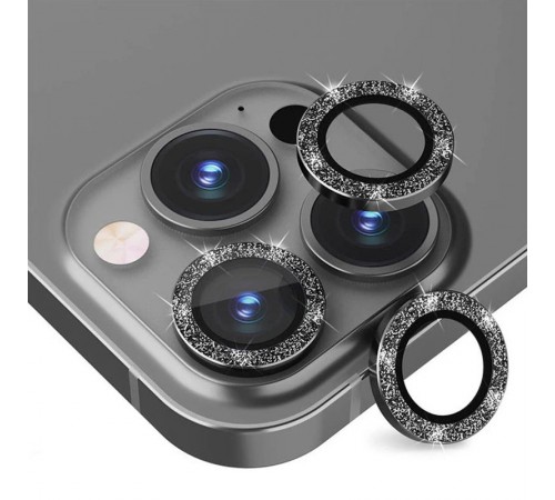 Захисне скло Metal Sparkles на камеру (у упак.) для Apple iPhone 15 Pro (6.1") /15 Pro Max (6.7") Чорний / Midnight Захисне скло Metal Sparkles на камеру (у упак.) для Apple iPhone 15 Pro (6.1") /15 Pro Max (6.7") Чорний / Midnight