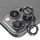 Захисне скло Metal Sparkles на камеру (у упак.) для Apple iPhone 15 Pro (6.1") /15 Pro Max (6.7") Чорний / Midnight