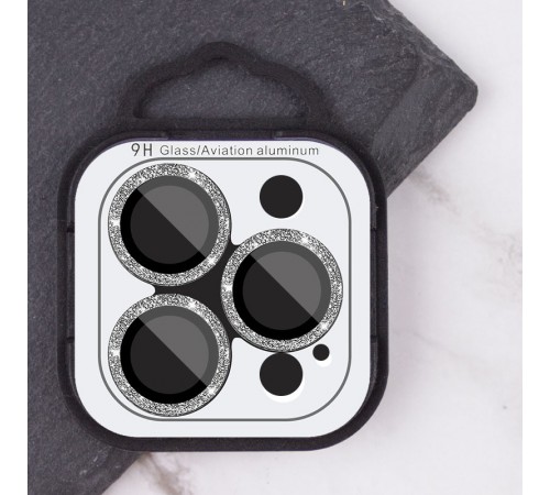 Захисне скло Metal Sparkles на камеру (у упак.) для Apple iPhone 15 Pro (6.1") /15 Pro Max (6.7") Срібний / Silver Захисне скло Metal Sparkles на камеру (у упак.) для Apple iPhone 15 Pro (6.1") /15 Pro Max (6.7") Срібний / Silver