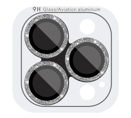 Захисне скло Metal Sparkles на камеру (у упак.) для Apple iPhone 15 Pro (6.1") /15 Pro Max (6.7") Срібний / Silver Захисне скло Metal Sparkles на камеру (у упак.) для Apple iPhone 15 Pro (6.1") /15 Pro Max (6.7") Срібний / Silver