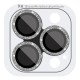 Захисне скло Metal Sparkles на камеру (у упак.) для Apple iPhone 15 Pro (6.1") /15 Pro Max (6.7") Срібний / Silver