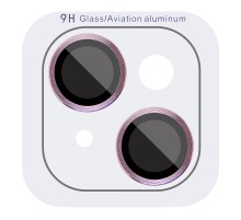 Захисне скло Metal Classic на камеру (в упак.) для Apple iPhone 15 (6.1") / 15 Plus (6.7") Рожевий / Pink