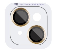 Захисне скло Metal Classic на камеру (в упак.) для Apple iPhone 15 (6.1") / 15 Plus (6.7") Золотий / Gold