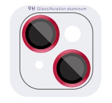 Захисне скло Metal Classic на камеру (в упак.) для Apple iPhone 15 (6.1") / 15 Plus (6.7") Червоний / Red