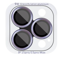 Захисне скло Metal Classic на камеру (у упак.) для Apple iPhone 15 Pro (6.1") / 15 Pro Max (6.7") Блакитний / Light Blue