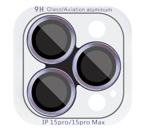 Захисне скло Metal Classic на камеру (у упак.) для Apple iPhone 15 Pro (6.1") / 15 Pro Max (6.7") Блакитний / Light Blue Захисне скло Metal Classic на камеру (у упак.) для Apple iPhone 15 Pro (6.1") / 15 Pro Max (6.7") Блакитний / Light Blue