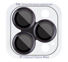 Захисне скло Metal Classic на камеру (у упак.) для Apple iPhone 15 Pro (6.1") / 15 Pro Max (6.7") Чорний / Black