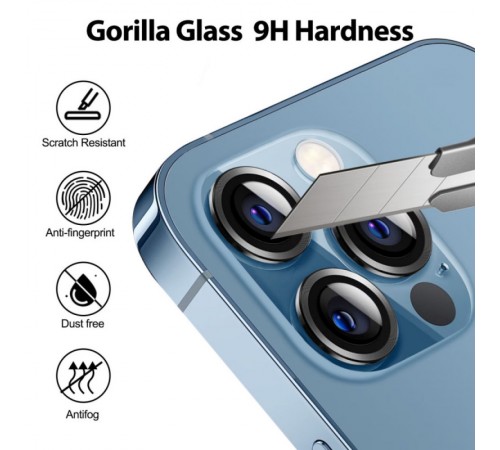 Захисне скло Metal Classic на камеру (у упак.) для Apple iPhone 15 Pro (6.1") / 15 Pro Max (6.7") Чорний / Black Захисне скло Metal Classic на камеру (у упак.) для Apple iPhone 15 Pro (6.1") / 15 Pro Max (6.7") Чорний / Black