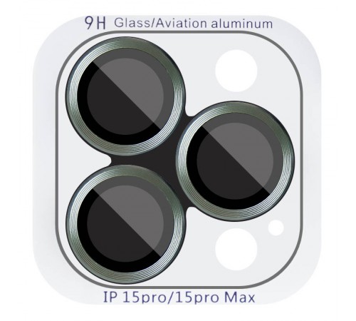 Захисне скло Metal Classic на камеру (у упак.) для Apple iPhone 15 Pro (6.1") / 15 Pro Max (6.7") Зелений / Dark green Захисне скло Metal Classic на камеру (у упак.) для Apple iPhone 15 Pro (6.1") / 15 Pro Max (6.7") Зелений / Dark green