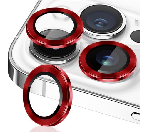Захисне скло Metal Classic на камеру (у упак.) для Apple iPhone 15 Pro (6.1") / 15 Pro Max (6.7") Червоний / Red Захисне скло Metal Classic на камеру (у упак.) для Apple iPhone 15 Pro (6.1") / 15 Pro Max (6.7") Червоний / Red
