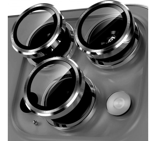 Захисне скло Metal Classic на камеру (у упак.) для Apple iPhone 15 Pro (6.1") / 15 Pro Max (6.7") Темно-Сірий / Graphite Захисне скло Metal Classic на камеру (у упак.) для Apple iPhone 15 Pro (6.1") / 15 Pro Max (6.7") Темно-Сірий / Graphite