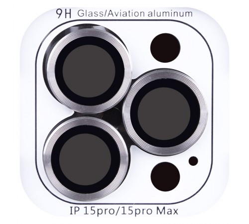 Захисне скло Metal Classic на камеру (в упак.) для Apple iPhone 15 Pro (6.1") / 15 Pro Max (6.7") Сірий / Titanium Gray Захисне скло Metal Classic на камеру (в упак.) для Apple iPhone 15 Pro (6.1") / 15 Pro Max (6.7") Сірий / Titanium Gray