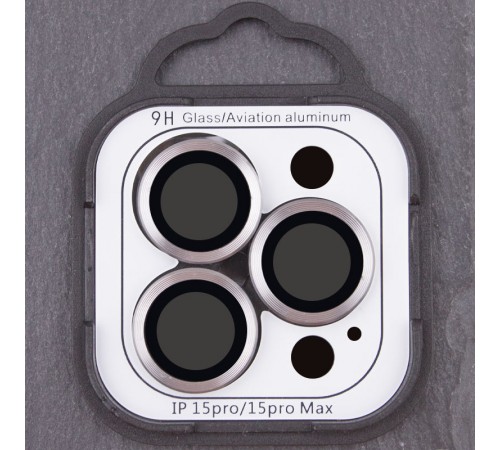 Захисне скло Metal Classic на камеру (в упак.) для Apple iPhone 15 Pro (6.1") / 15 Pro Max (6.7") Сірий / Titanium Gray Захисне скло Metal Classic на камеру (в упак.) для Apple iPhone 15 Pro (6.1") / 15 Pro Max (6.7") Сірий / Titanium Gray