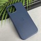 Шкіряний чохол Leather Case (AAA) with MagSafe and Animation для Apple iPhone 15 (6.1") Blue