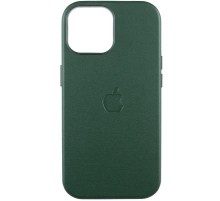 Шкіряний чохол Leather Case (AAA) with MagSafe and Animation для Apple iPhone 15 (6.1") Green