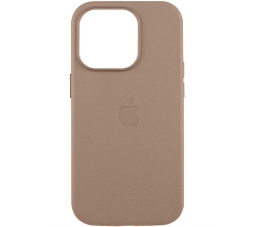 Шкіряний чохол Leather Case (AAA) with MagSafe and Animation для Apple iPhone 15 (6.1") Taupe