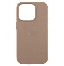 Шкіряний чохол Leather Case (AAA) with MagSafe and Animation для Apple iPhone 15 Pro (6.1") Taupe
