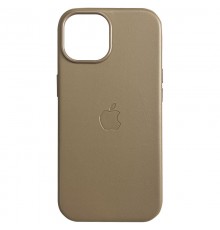 Шкіряний чохол Leather Case (AAA) with MagSafe and Animation для Apple iPhone 15 Pro Max (6.7") Light Brown