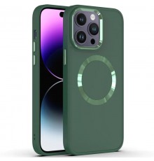 TPU чохол Bonbon Metal Style with MagSafe для OnePlus 10 Pro Зелений / Pine green