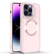 TPU чохол Bonbon Metal Style with MagSafe для OnePlus 10 Pro Рожевий / Light Pink