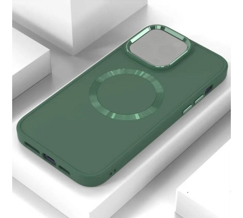 TPU чохол Bonbon Metal Style with MagSafe для OnePlus 9 Зелений / Pine green TPU чохол Bonbon Metal Style with MagSafe для OnePlus 9 Зелений / Pine green