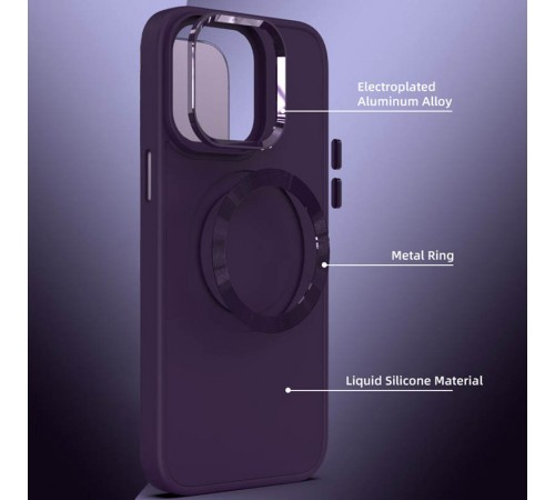 TPU чохол Bonbon Metal Style with MagSafe для OnePlus 9 Фіолетовий / Dark Purple TPU чохол Bonbon Metal Style with MagSafe для OnePlus 9 Фіолетовий / Dark Purple