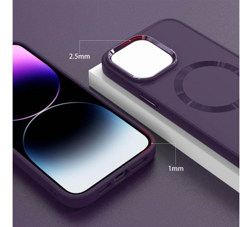 TPU чохол Bonbon Metal Style with MagSafe для OnePlus 9 Pro Фіолетовий / Dark Purple TPU чохол Bonbon Metal Style with MagSafe для OnePlus 9 Pro Фіолетовий / Dark Purple