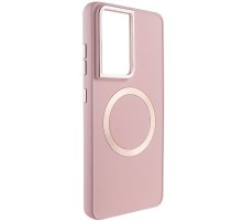 TPU чохол Bonbon Metal Style with MagSafe для Samsung Galaxy S22 Ultra Рожевий / Light Pink