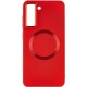 TPU чохол Bonbon Metal Style with MagSafe для Samsung Galaxy S22+ Червоний / Red