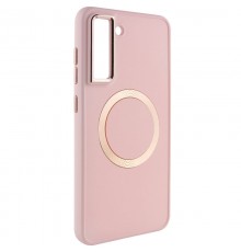 TPU чохол Bonbon Metal Style with MagSafe для Samsung Galaxy S22+ Рожевий / Light Pink
