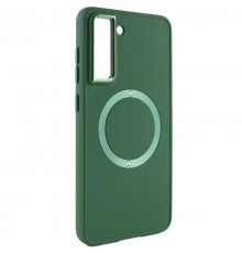 TPU чохол Bonbon Metal Style with MagSafe для Samsung Galaxy S22+ Зелений / Army Green