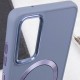 TPU чохол Bonbon Metal Style with MagSafe для Samsung Galaxy S23+ Сірий / Lavender