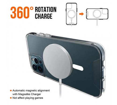 Чохол TPU Space Case with MagSafe для Apple iPhone 15 Pro (6.1") Прозорий Чохол TPU Space Case with MagSafe для Apple iPhone 15 Pro (6.1") Прозорий