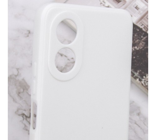 Силіконовий чохол Candy Full Camera для Oppo A78 4G Білий / White
