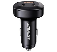АЗП Acefast B3 three-port metal car charger 66W (1USB-A/2C) Black