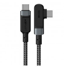 Дата кабель Acefast C5-03 USB-C to USB-C 100W right angled aluminum alloy (2m) Black