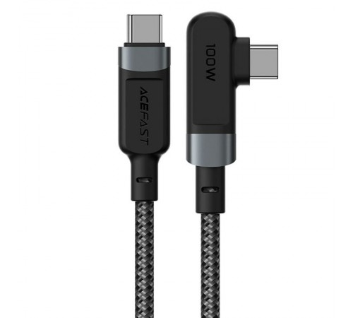 Дата кабель Acefast C5-03 USB-C to USB-C 100W right angled aluminum alloy (2m) Black