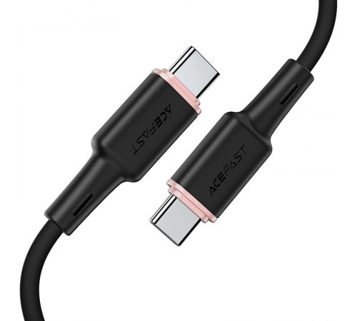 Дата кабель Acefast C2-03 USB-C to USB-C zinc alloy silicone (1.2m) Black