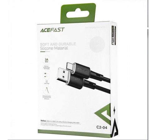 Дата кабель Acefast C2-04 USB to Type-C 3A (1.2m) Black