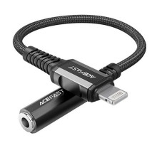 Перехідник Acefast MFI C1-05 Lightning to 3.5mm aluminum alloy Black